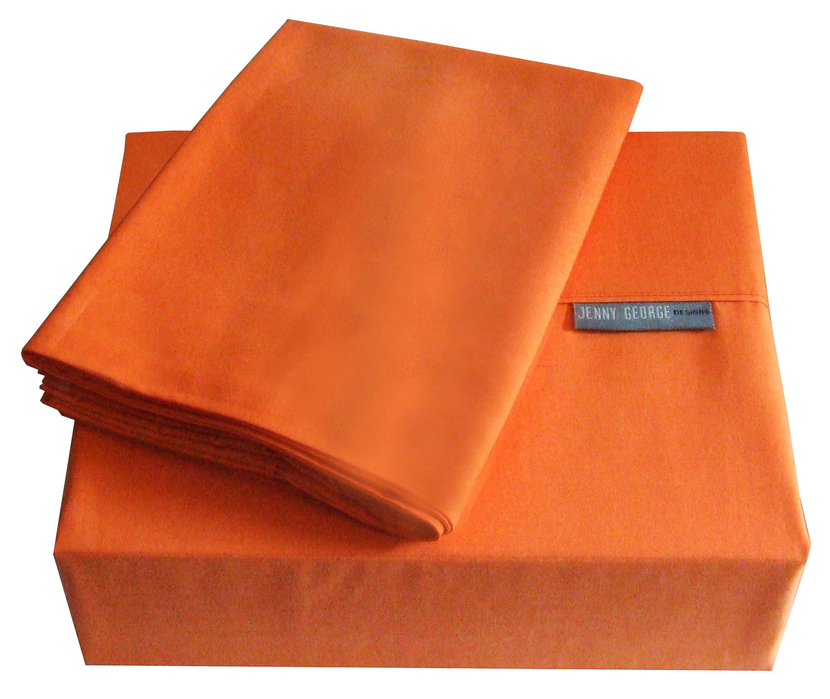 Jenny George Twin Orange Sheet Set