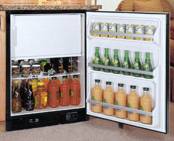 Marvel Black Overlay Door Combination of Ice Machine and Refrigerator - FREE Inside Delivery! by Marvel