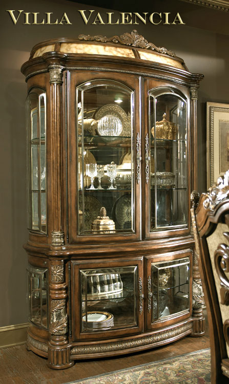 AICO Villa Valencia Curio Cabinet - FREE Inside Delivery! by AICO
