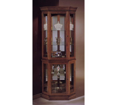 Philip Reinisch Classic Oak Corner Curio Cabinet