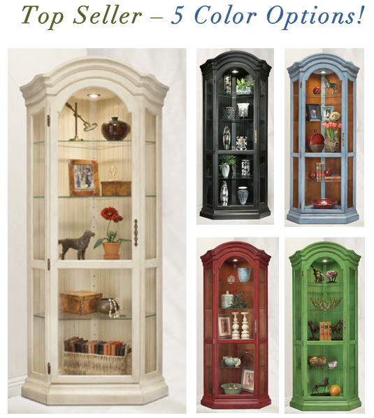 Philip Reinisch ColorTime Panorama Corner Curio Cabinet