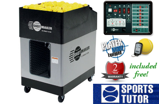Sports Tutor Shotmaker Deluxe Tennis Ball Machine - Fast FREE Shipping, FREE Remote, FREE Weather Cover!
