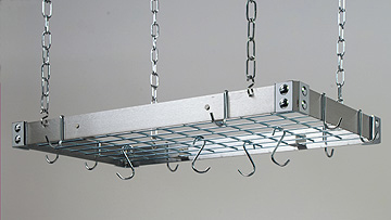 Rogar KD Metal Rectangle Pot Rack (With Grid)