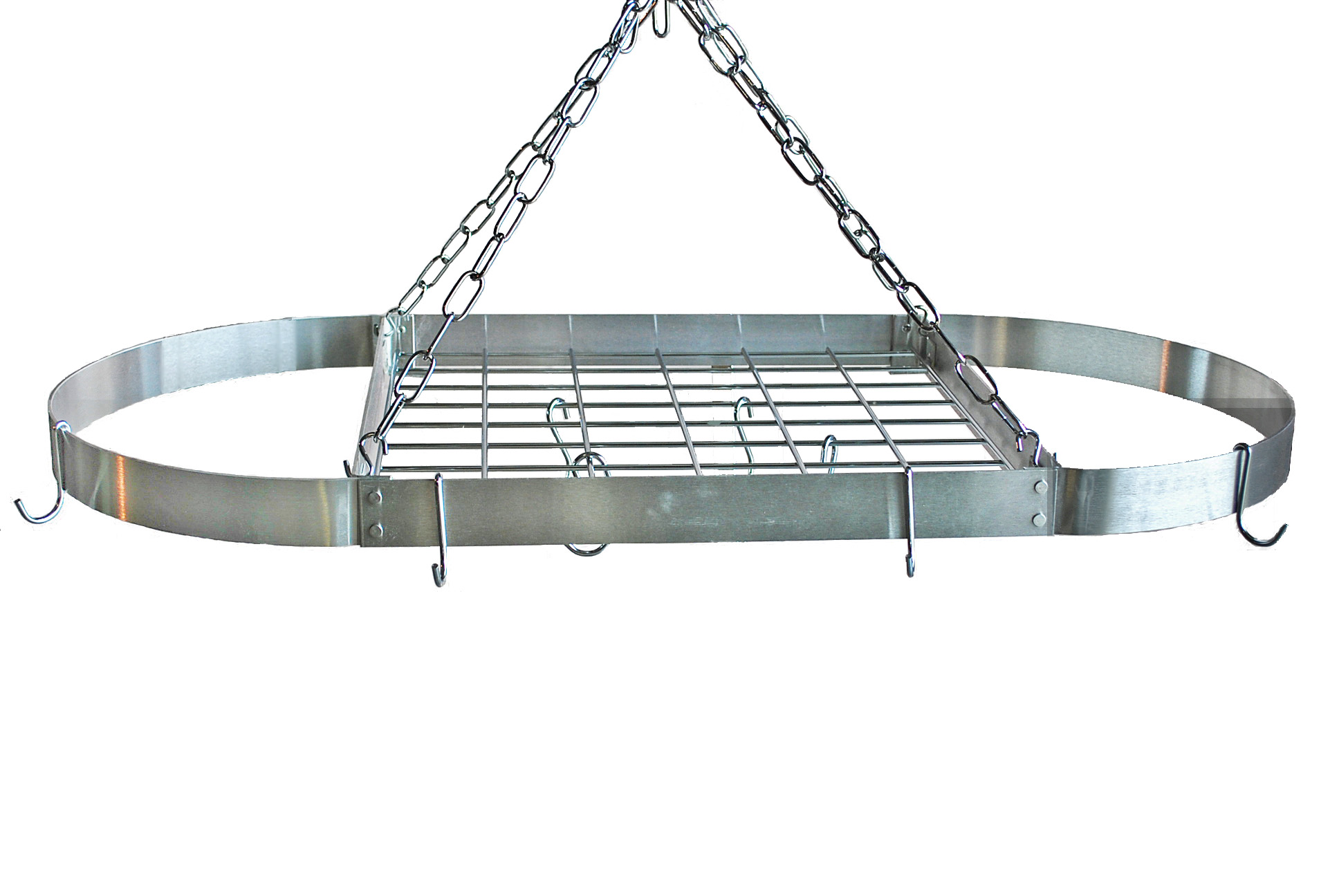 Rogar Large Oval Pot Rack (With Grid)