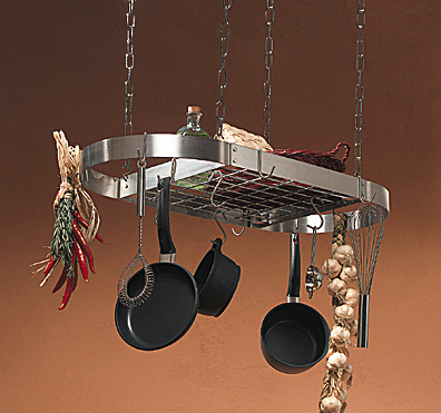 Rogar Oval Pot Rack (With Grid)