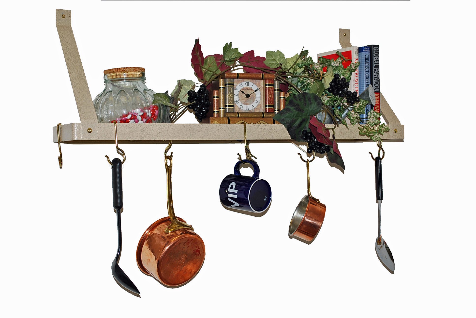 Rogar Single Bookshelf Pot Rack (With Grid)