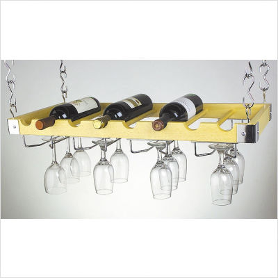 Concept Housewares Wood Wine Rack (8) Bottle Hanging/Wall Wine Rack