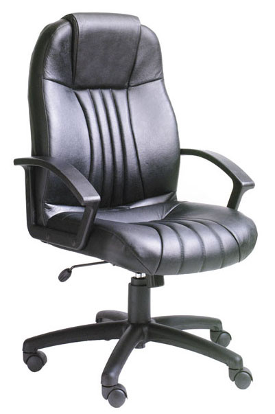 Boss Chair B7641 Black Leather High Back Executive Chair - Fast FREE FedEx Shipping! by Boss Chair