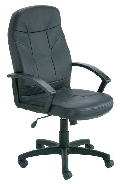 Boss Chair B8401 Black Leather High Back Executive Chair - Fast FREE FedEx Shipping! by Boss Chair