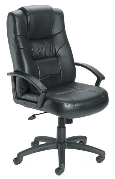 Boss Chair Black Leather High Back Executive Chair - Fast FREE FedEx Shipping! by Boss Chair
