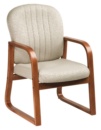 Office Star Oak Finish Wood Visitors Chair - Fast FREE FedEx Shipping! by Office Star