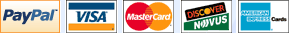 We accept Visa, MC, AMEX, Discover through Paypal